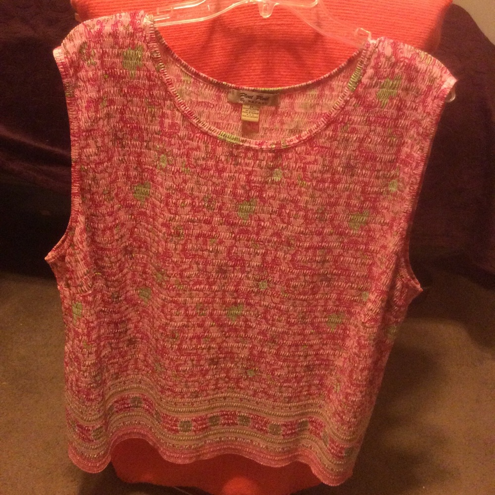 Pleat Pleat 3XL Sleeveless Top